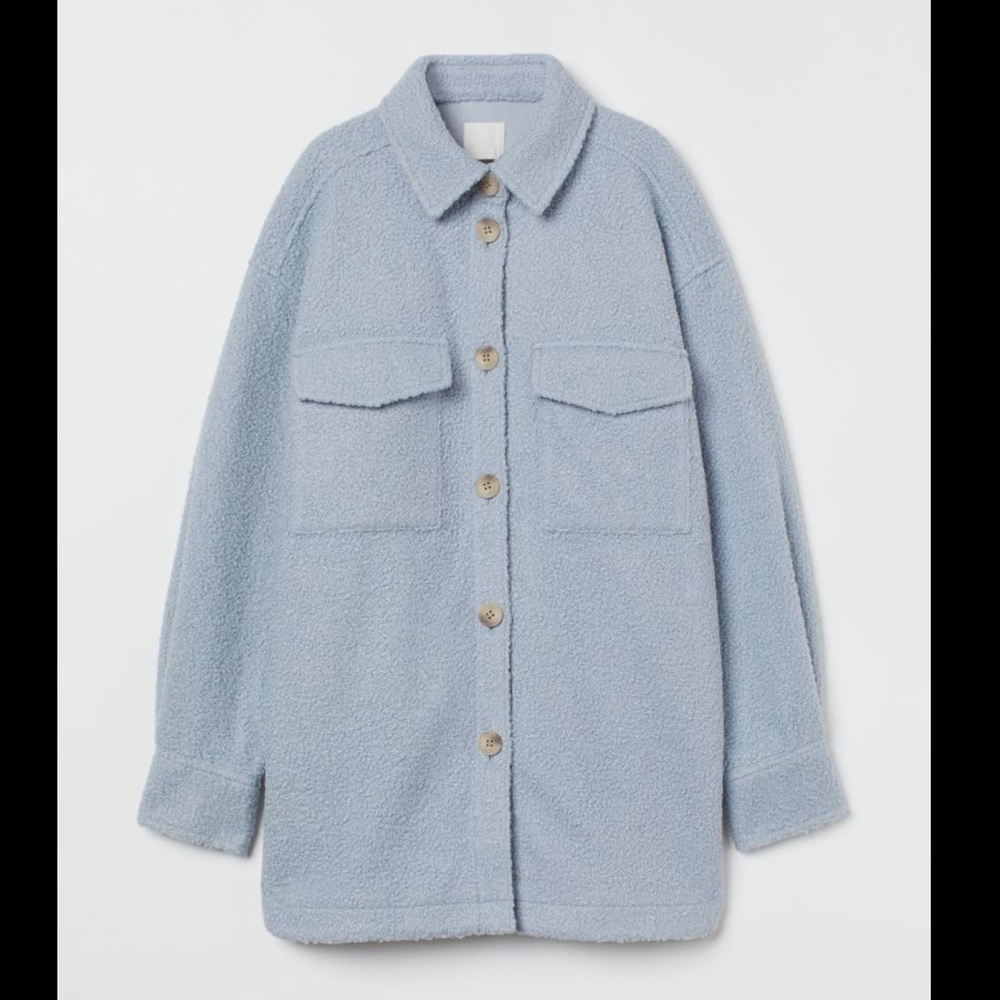 H&M Light Blue Teddy Jacket​